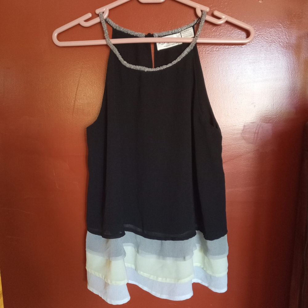 RD Style Black Top with Silver Accents